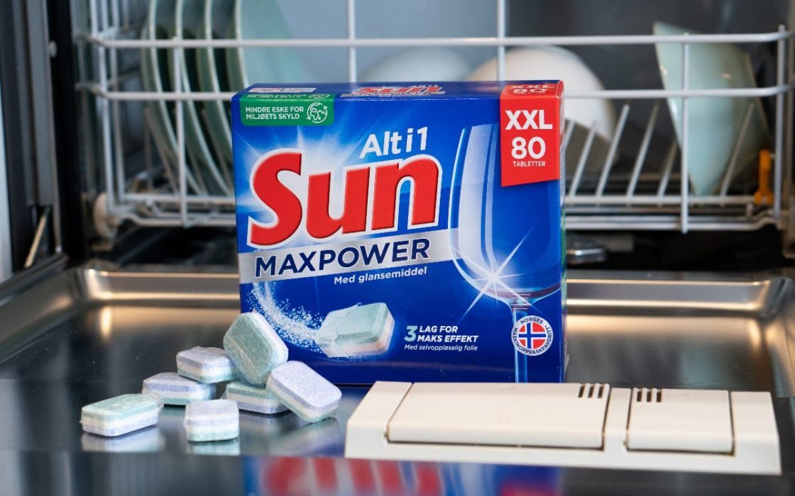 Sun MaxPower i oppvaskmaskin.FOTO